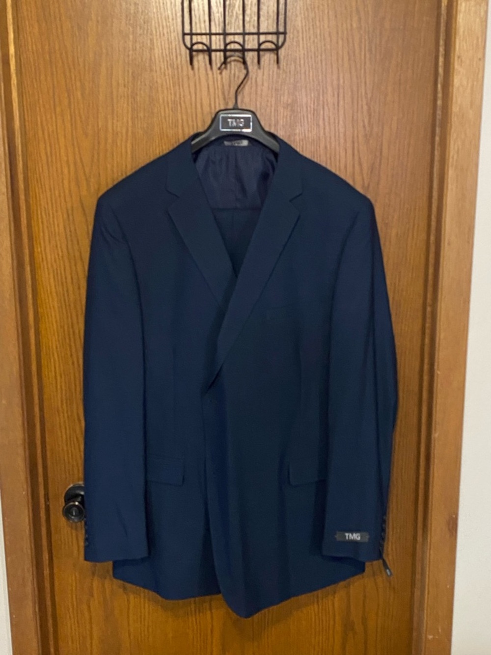 Navy Men's Blazer - Classic Single-Breasted Suit Jacket
